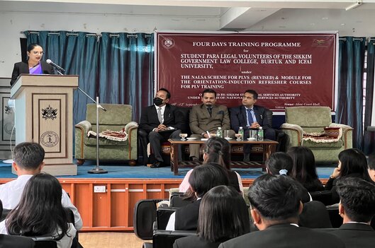 Four Days Training Programme for Student PLVs of the Sikkim Government Law College, Burtuk & Icfai University, Gangtok from 9th to 12th September, 2025 at Moot Court Hall, Sikkim Government Law College, Burtuk