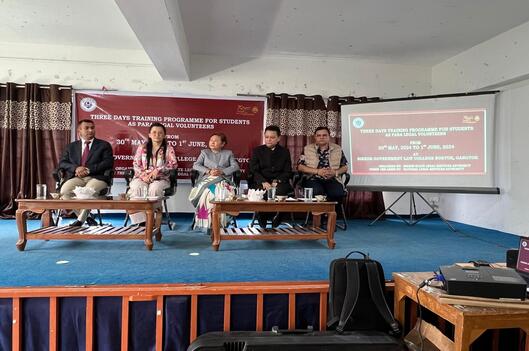 Three days Training Programme for Students as Para Legal Volunteers from 30th May, 2024   to   01st June, 2024 at Sikkim Government Law College Burtuk, Gangtok