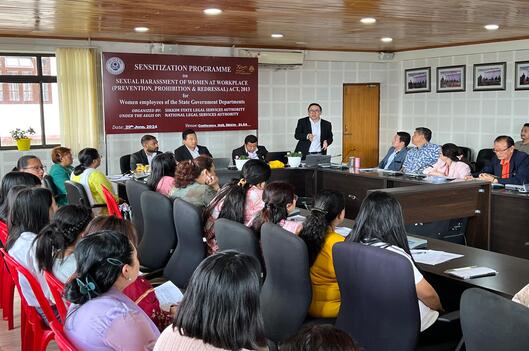 Sensitization Programme on Sexual Harassment of Women at Workplace (Prevention, Prohibition & Redressal) Act, 2013 for Women Employees of the State Government Departments on 29.06.2024 at Conference Hall, Sikkim SLSA