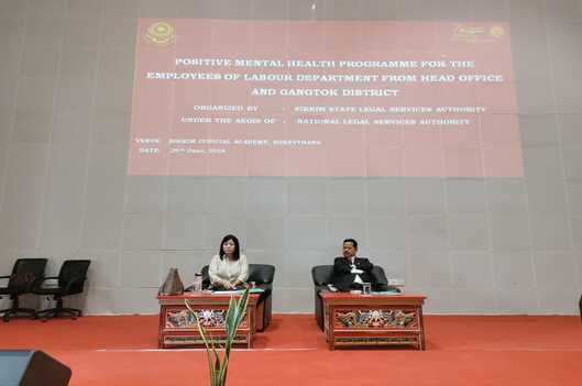 Positive Mental Health programme for the employees of Labour Department, Government of Sikkim on 29.06.2024 at Sikkim Judicial Academy, Gangtok